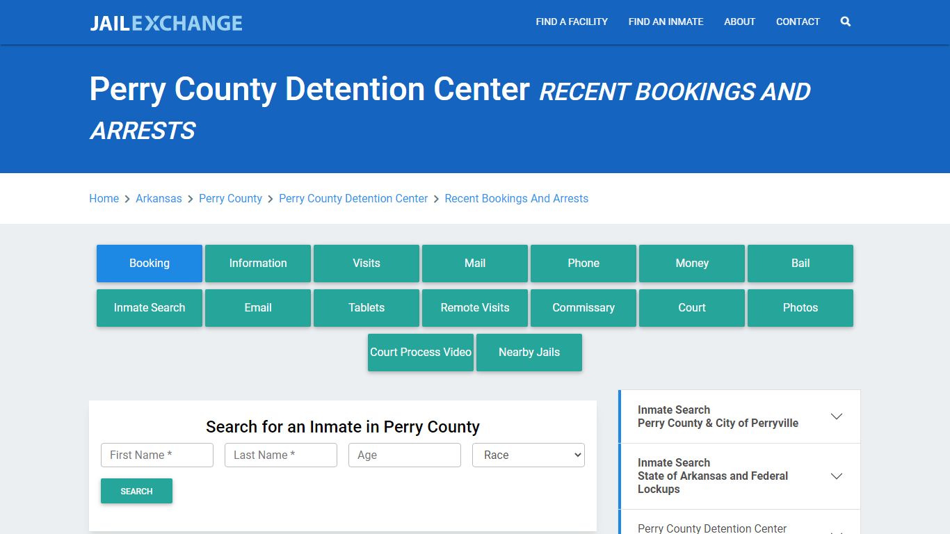 Perry County Detention Center Recent Bookings And Arrests - Jail Exchange