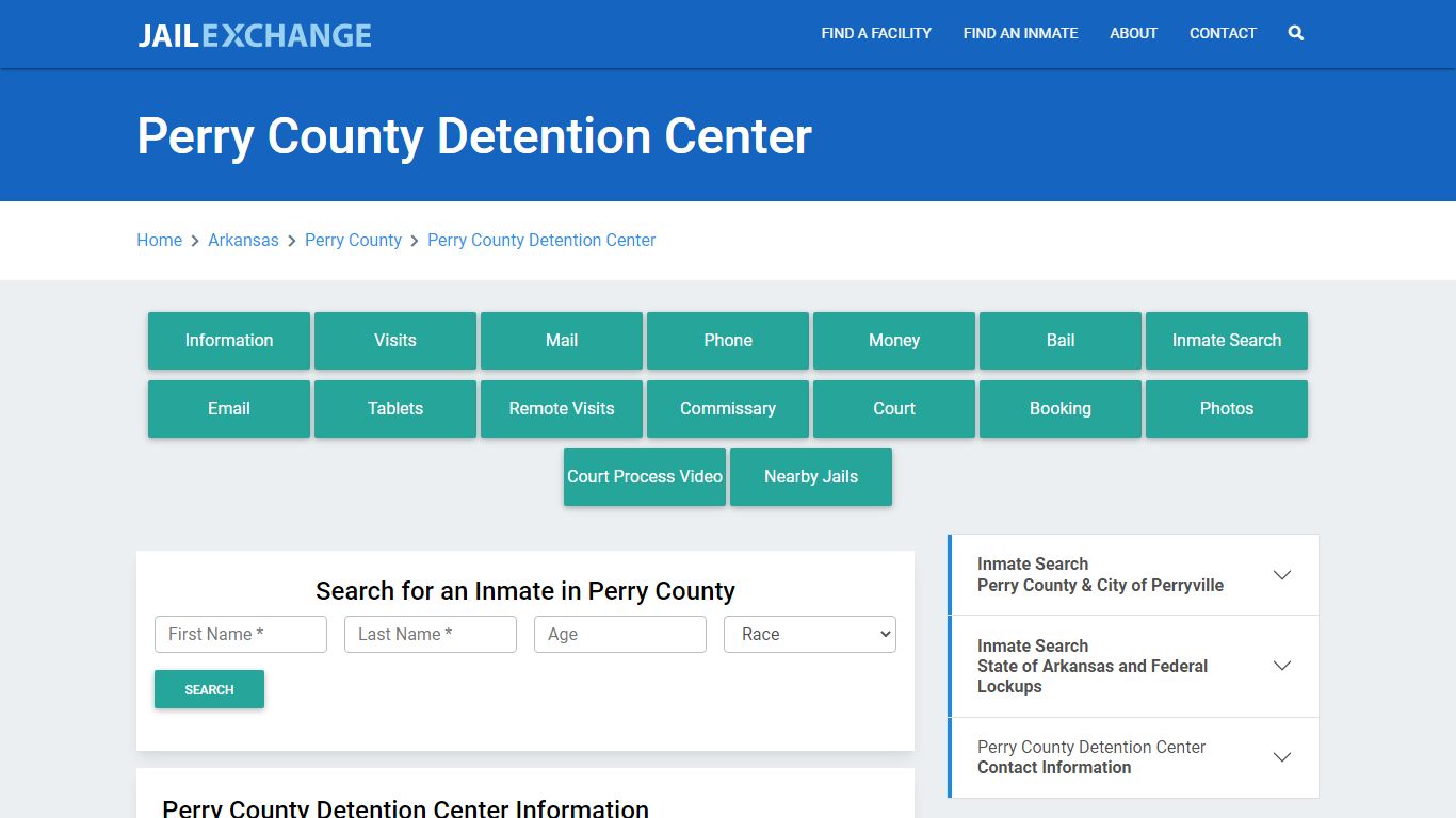 Perry County Detention Center Roster Lookup, AR, Inmate Search